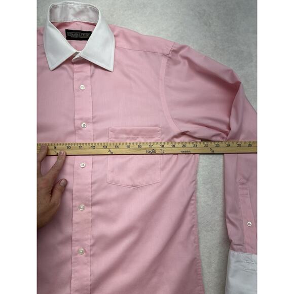 Donald Trump Dress Shirt Mens Pink French Cuff Signature Collection 14.5 32/33 - Picture 8 of 9